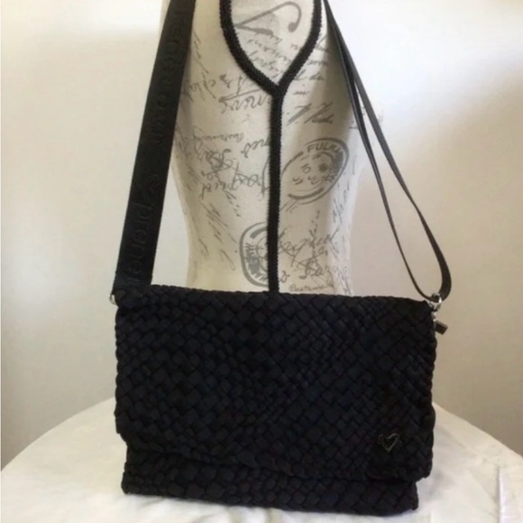 EUC Prenelove woven messenger bag & small pouch black - Picture 1 of 6